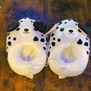 Squishmallow Slippers Dalmatian Size 11-12 Kids Slippers NWOT